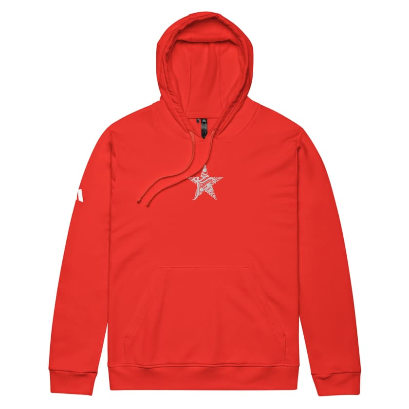 Sweat à capuche polaire Adidas rouge Morocco star brodé