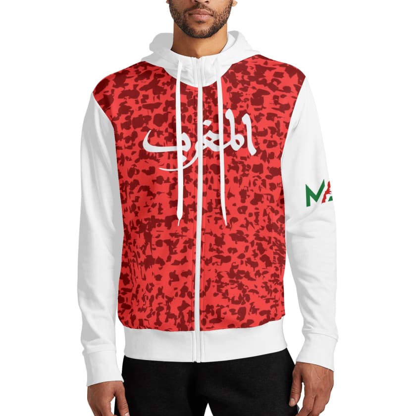 Sweat à capuche Streetwear ALMAGHRIB Col roulé zippé