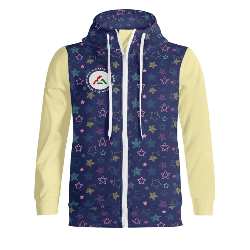 Sweat à capuche Streetwear MAR étoiles violet