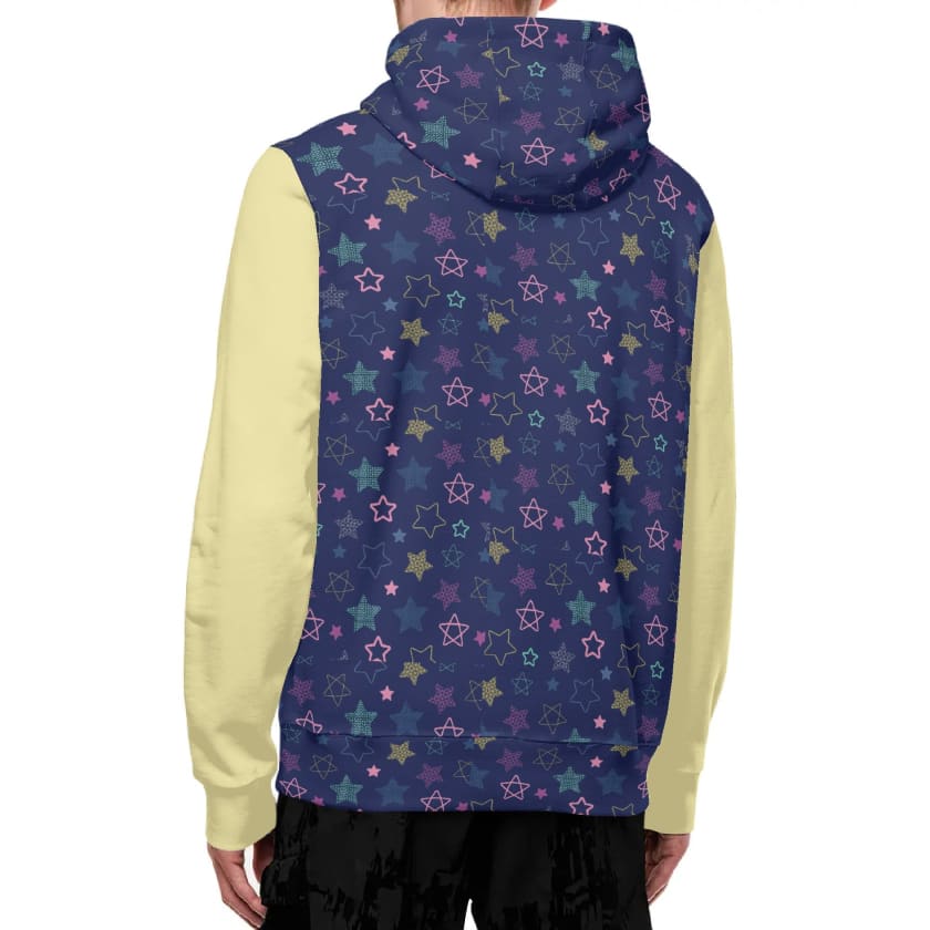 Sweat à capuche Streetwear MAR étoiles violet