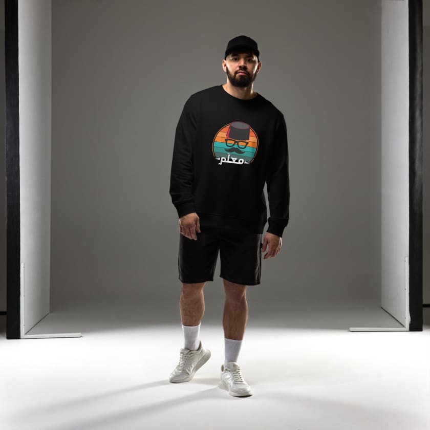 Sweat Design Maalam noir écologique unisexe