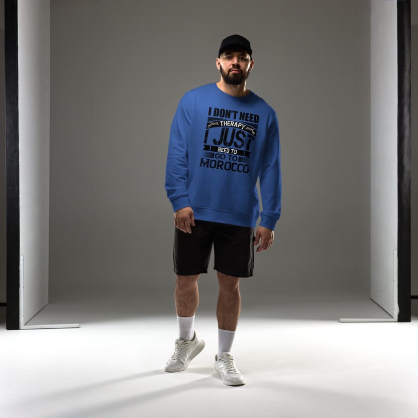 Sweat écologique unisexe design I dont’t need Therapy i just
