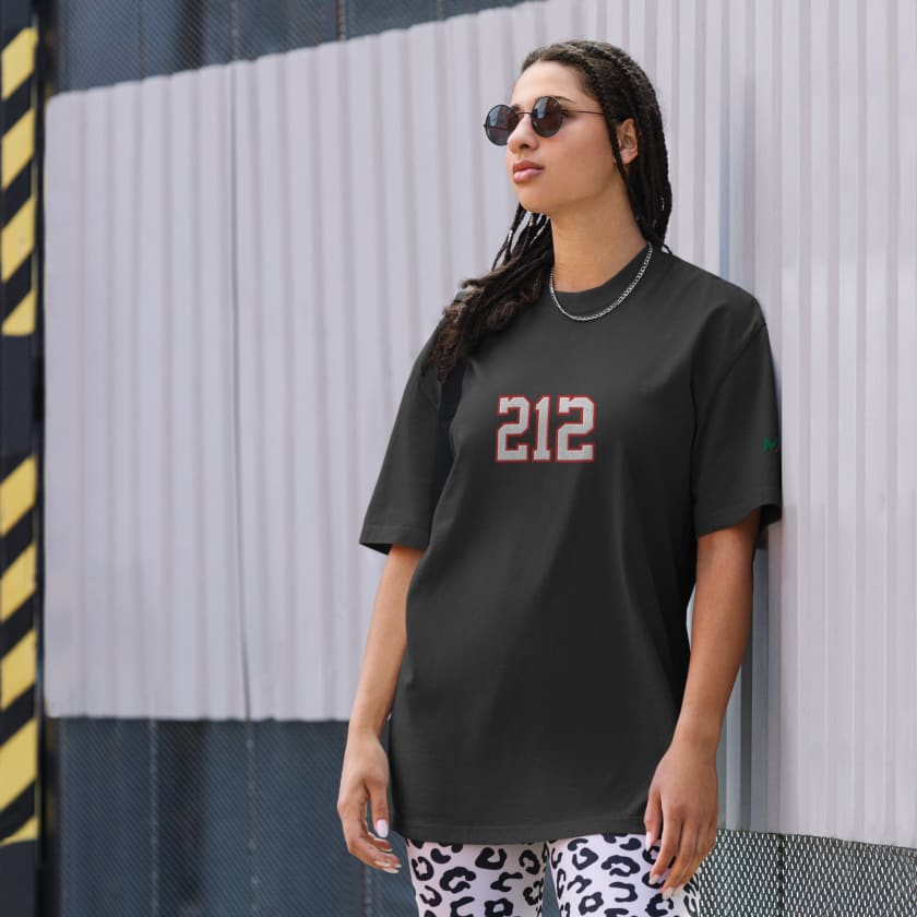 T-shirt 212 Brodé oversize délavé