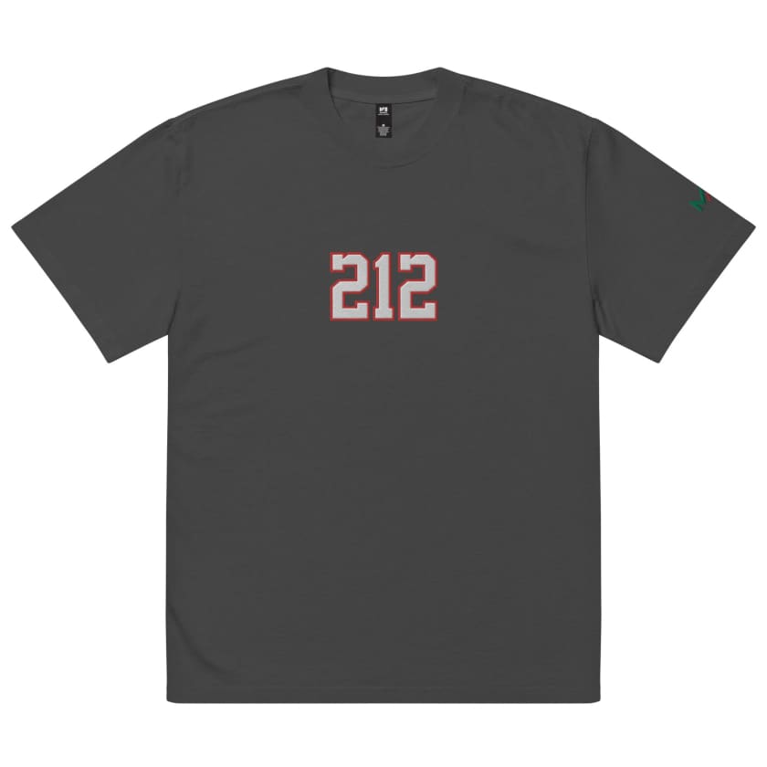 T-shirt 212 Brodé oversize délavé