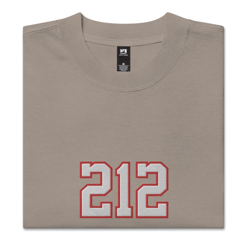 T-shirt 212 Brodé oversize délavé