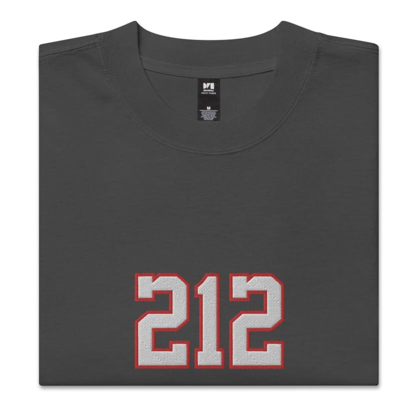 T-shirt 212 Brodé oversize délavé