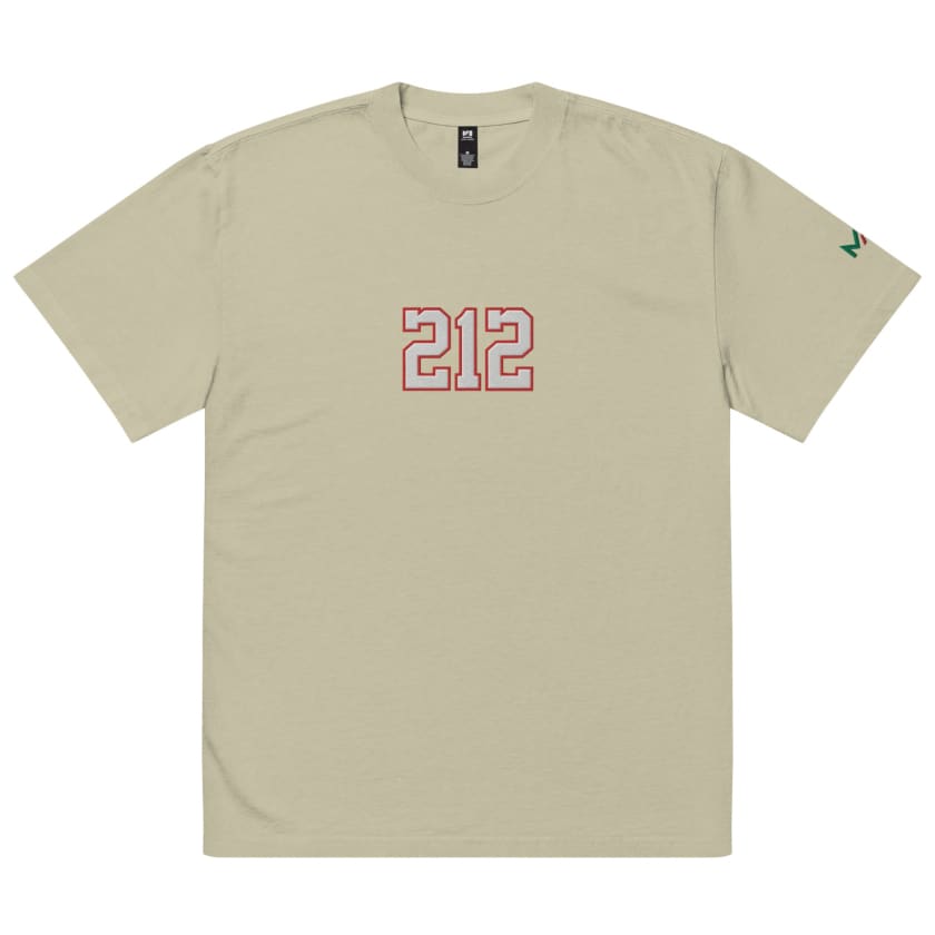 T-shirt 212 Brodé oversize délavé