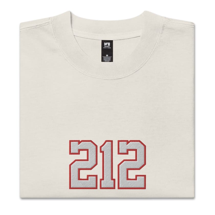 T-shirt 212 Brodé oversize délavé