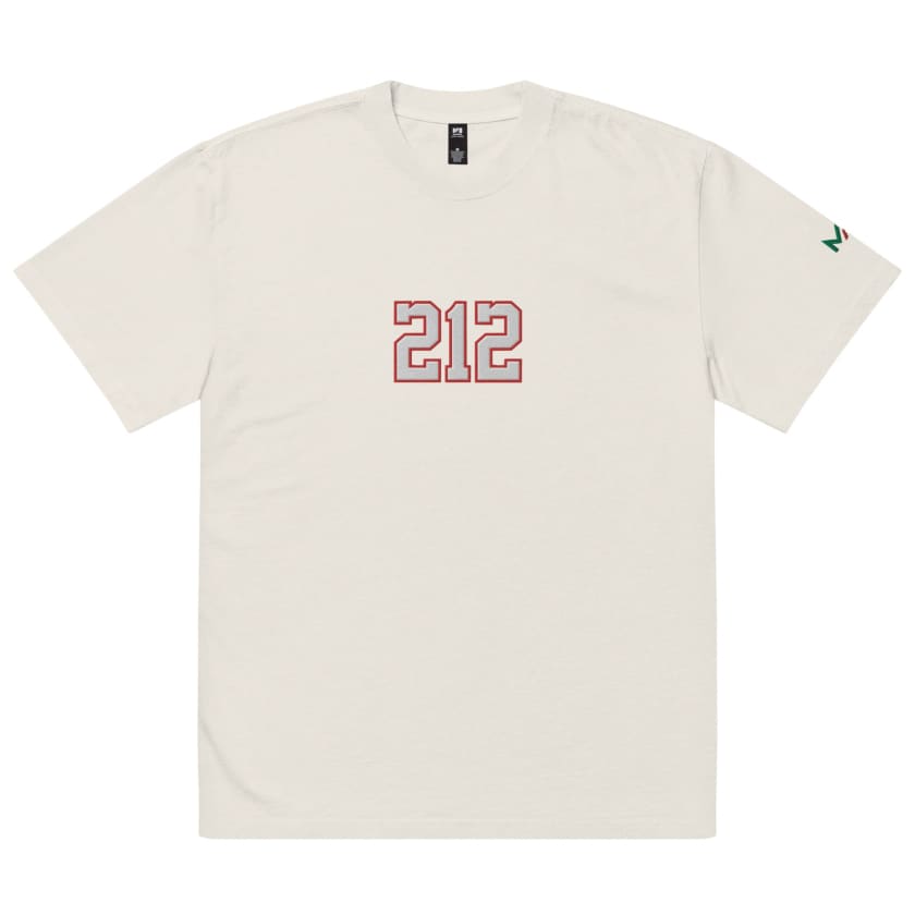 T-shirt 212 Brodé oversize délavé