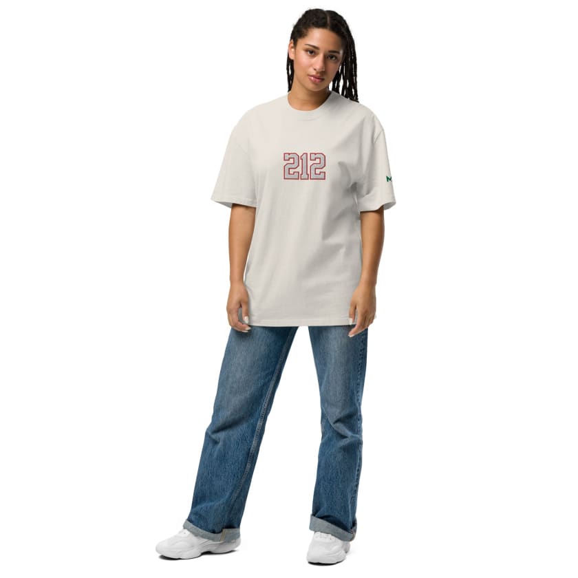 T-shirt 212 Brodé oversize délavé