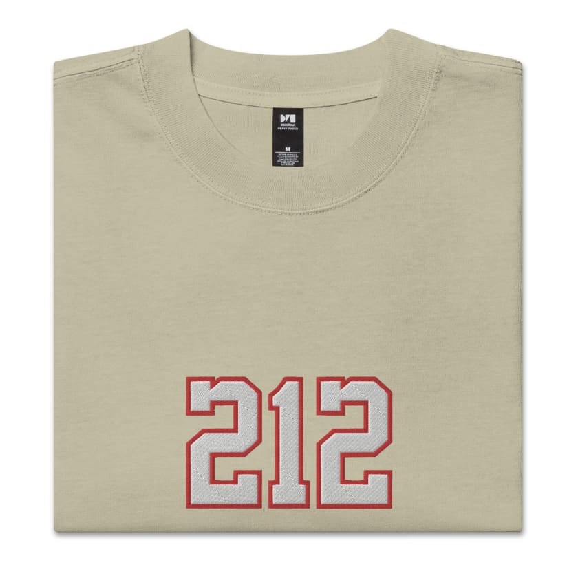 T-shirt 212 Brodé oversize délavé