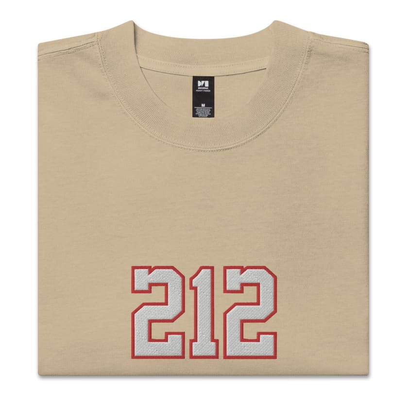 T-shirt 212 Brodé oversize délavé