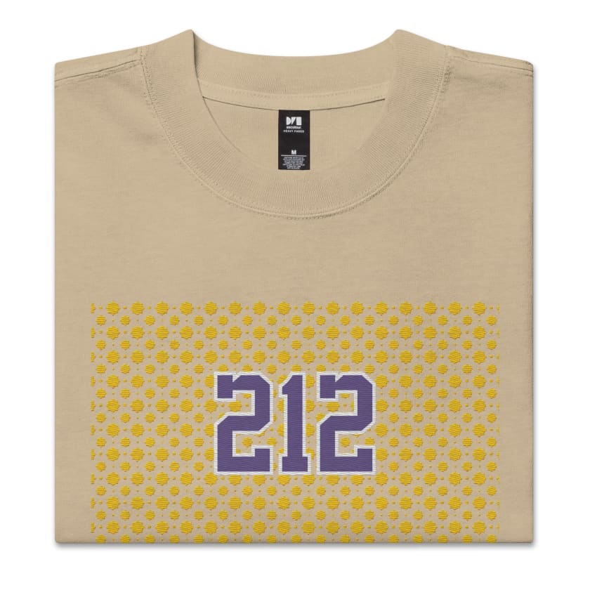 T-shirt 212 Fond Mosaïque Gold brodé oversize