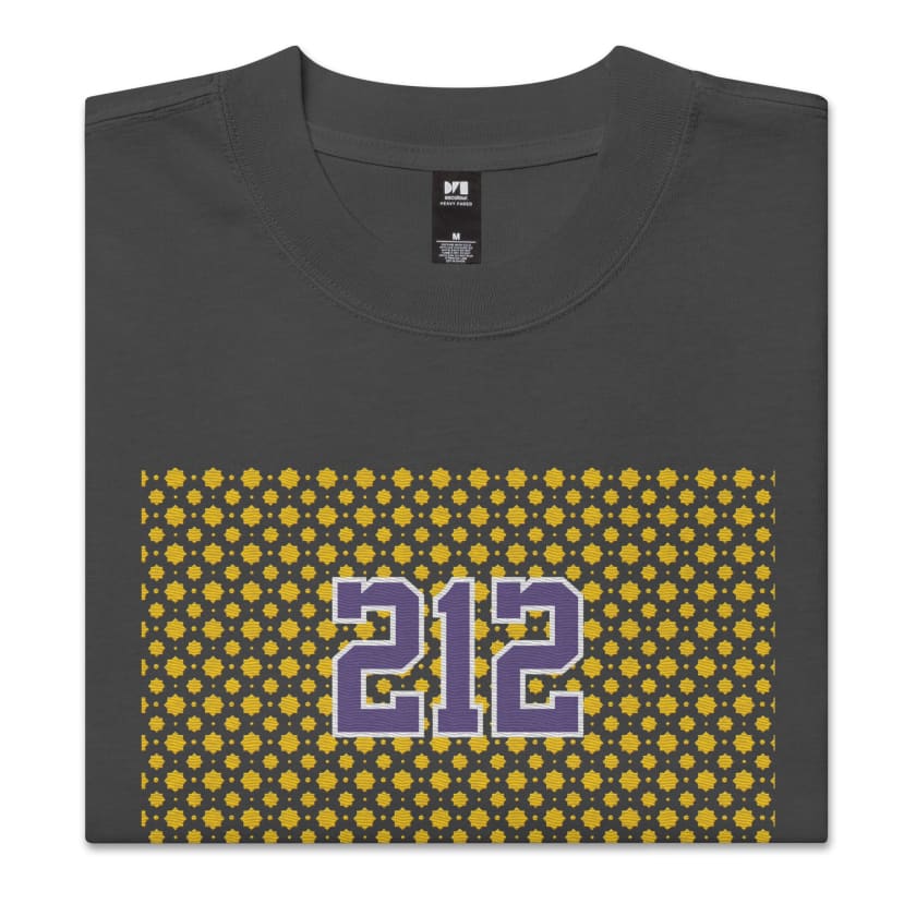 T-shirt 212 Fond Mosaïque Gold brodé oversize