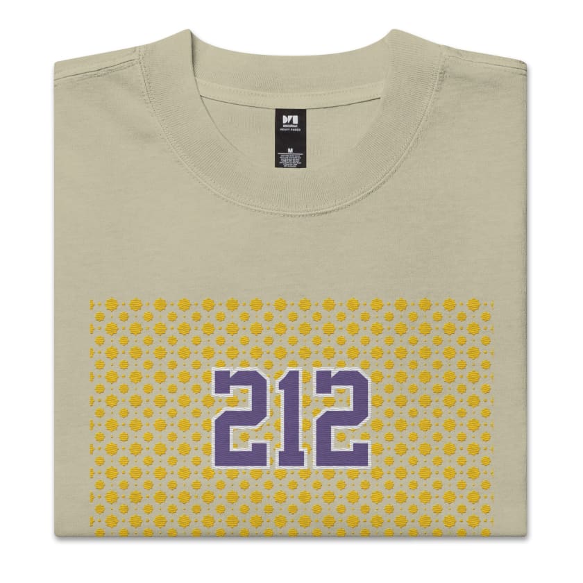 T-shirt 212 Fond Mosaïque Gold brodé oversize
