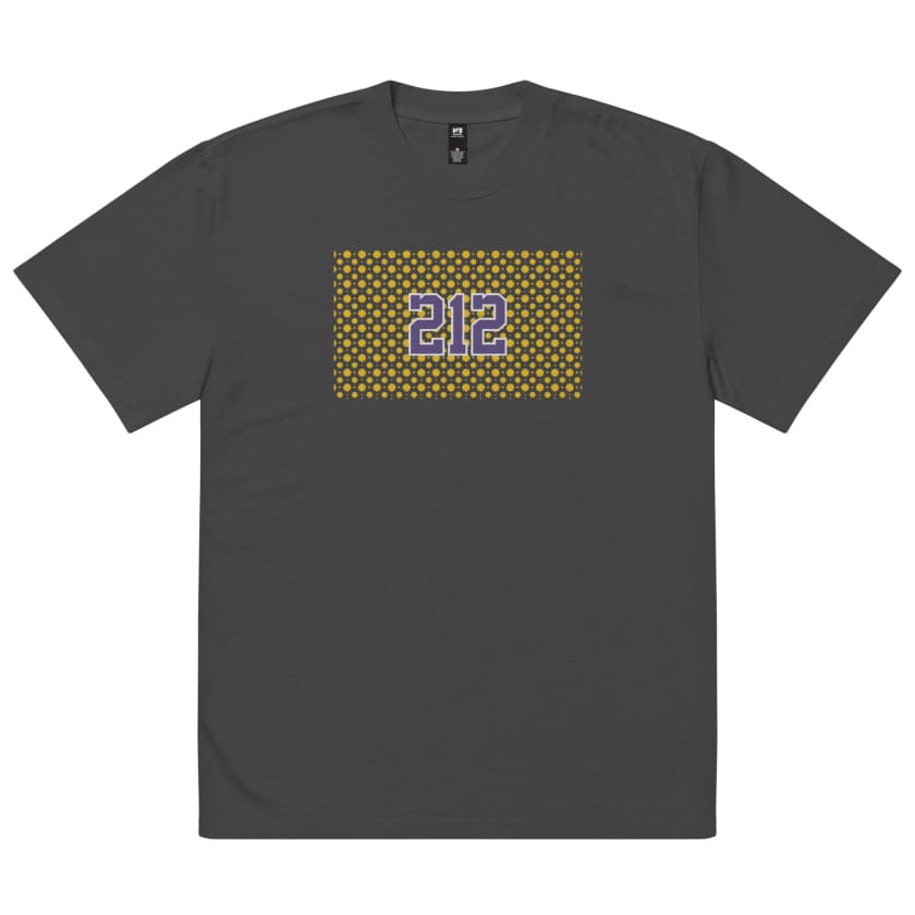 T-shirt 212 Fond Mosaïque Gold brodé oversize