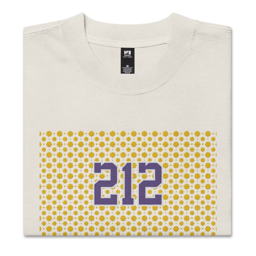 T-shirt 212 Fond Mosaïque Gold brodé oversize