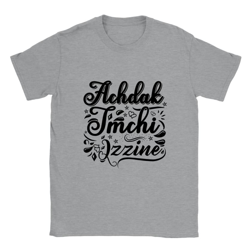 T-shirt Achdak tmchi lzzine unisexe