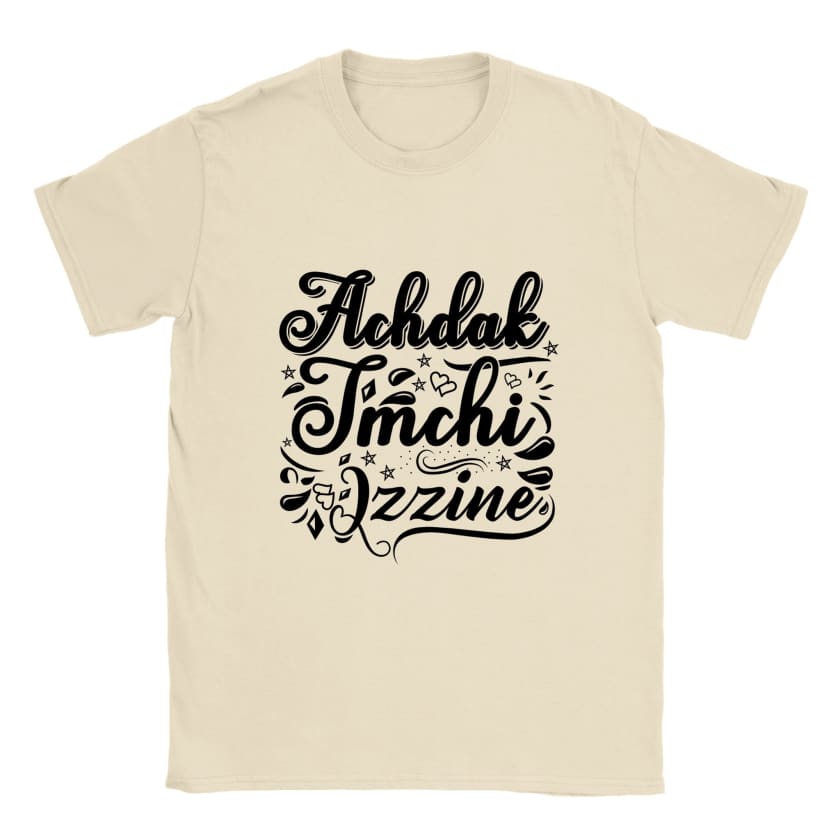 T-shirt Achdak tmchi lzzine unisexe