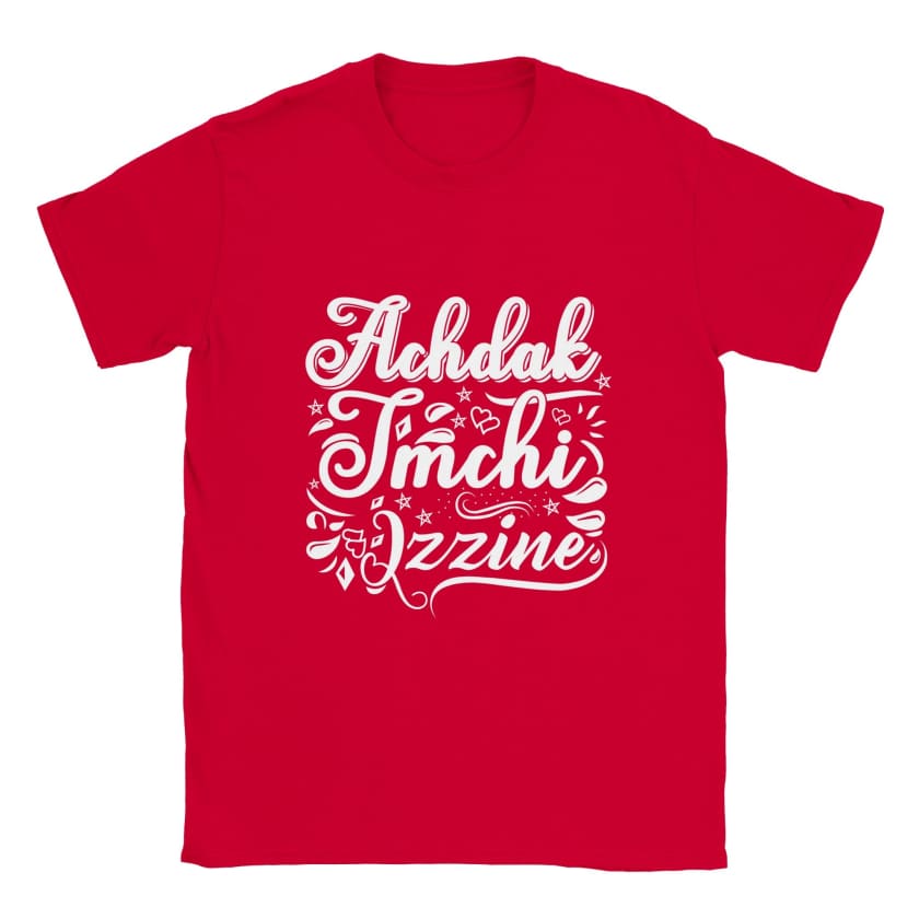 T-shirt Achdak tmchi lzzine unisexe