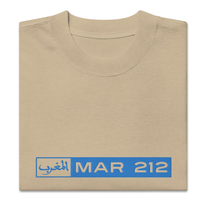 T-shirt Almaghrib MAR 212 Brodé oversize unisexe