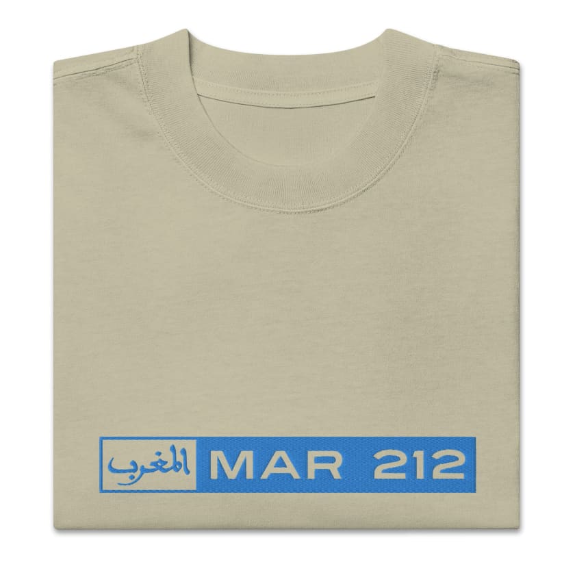 T-shirt Almaghrib MAR 212 Brodé oversize unisexe