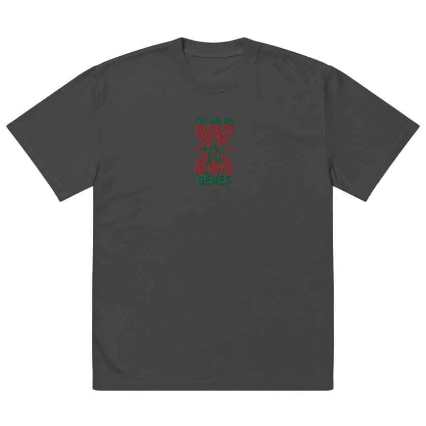 T-shirt Amazigh c’est dans mes gènes brodé oversize