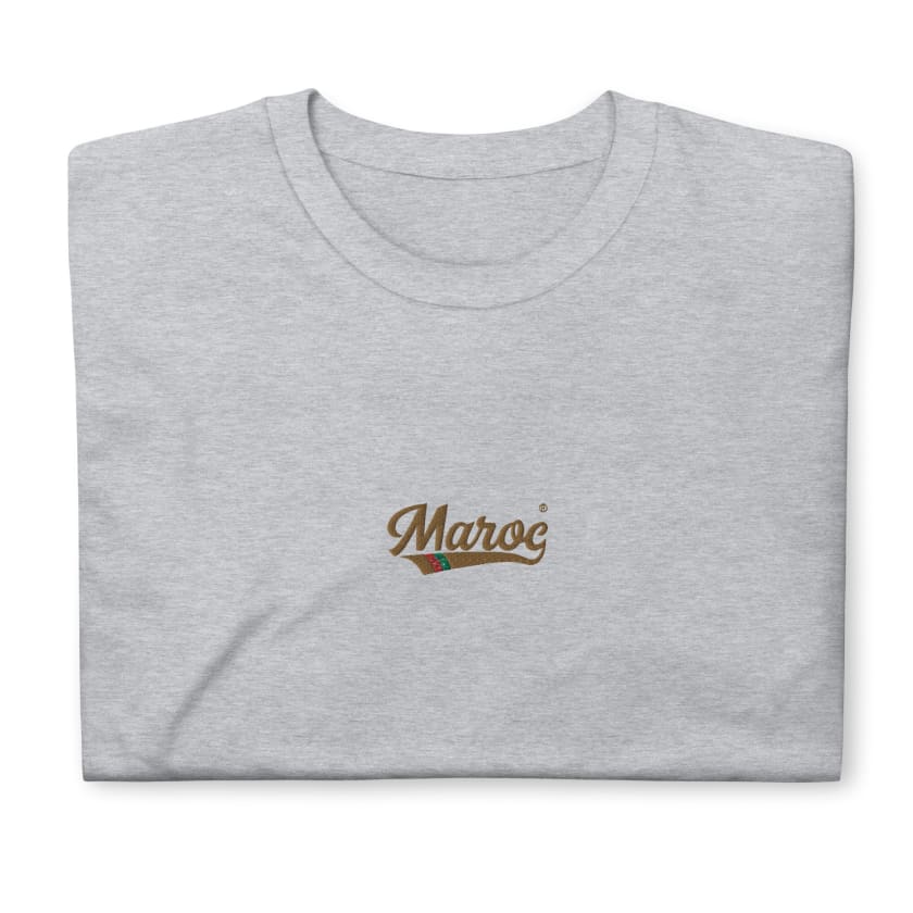 T-shirt Brodé Maroc Logo Maroco Unisexe à Manches Courtes