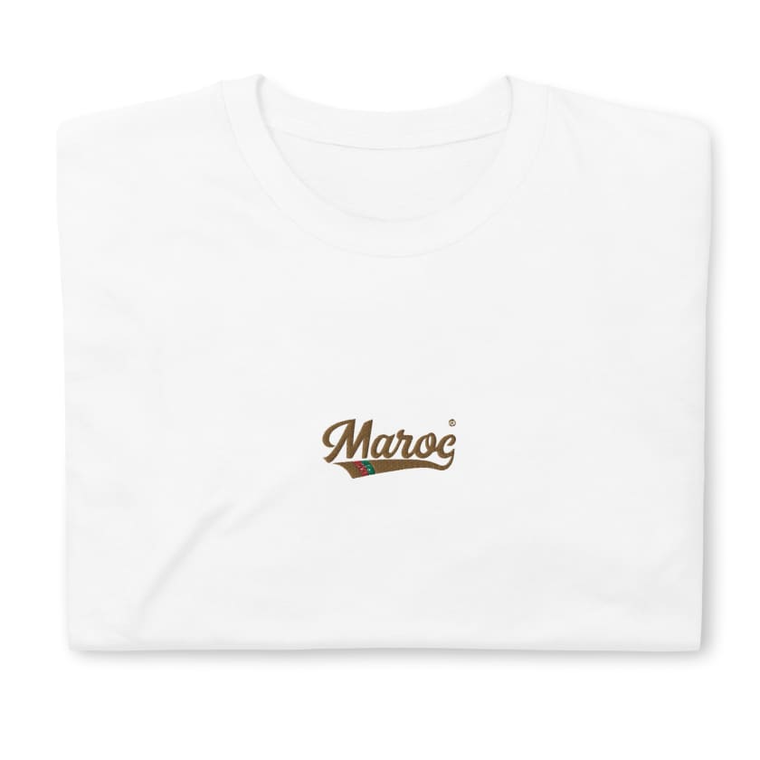 T-shirt Brodé Maroc Logo Maroco Unisexe à Manches Courtes