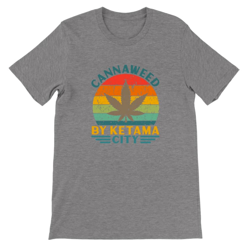 T-shirt Cannaweed By Ketama City l3echba - Gris-foncé-chiné 
