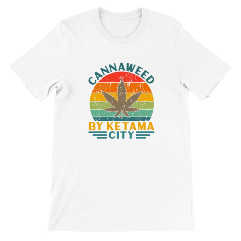 T-shirt Cannaweed By Ketama City l3echba - Blanc / S - Print