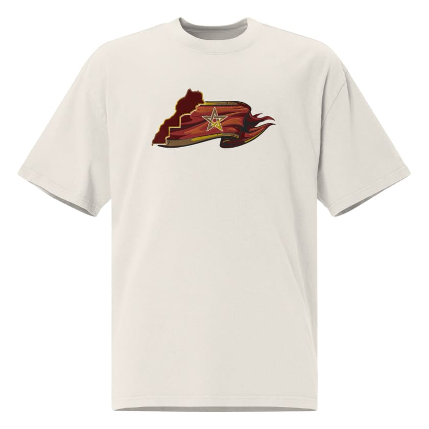 T-shirt Carte drapeau Morocco design oversize brodé