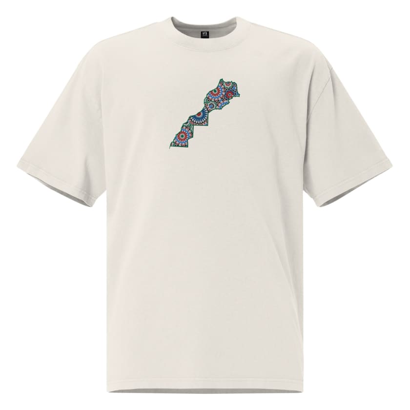 T-shirt Carte Maroc Fragzellige brodé oversize