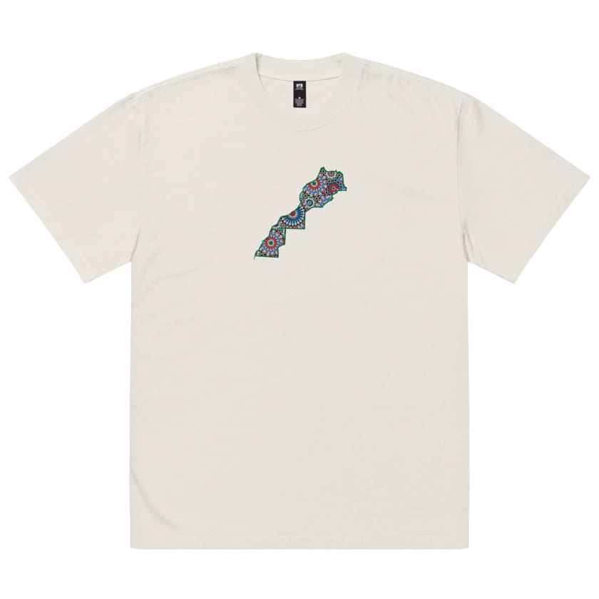 T-shirt Carte Maroc Fragzellige brodé oversize