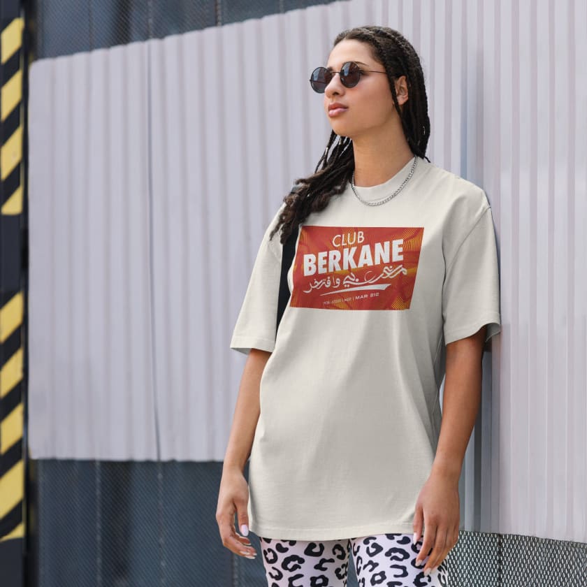 T-shirt Club Berkane oversize Brodé