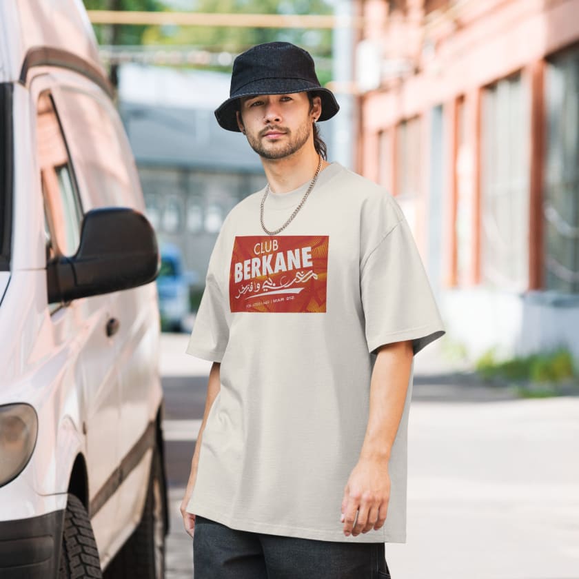 T-shirt Club Berkane oversize Brodé