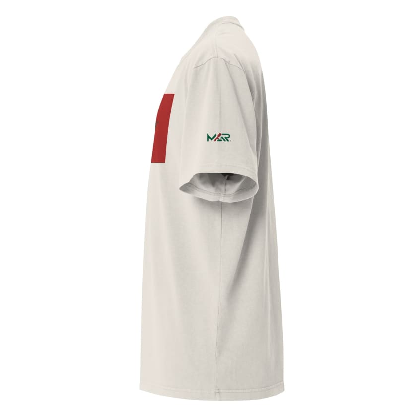 T-shirt drapeau Maroc calligraphie Arabe oversize brodé