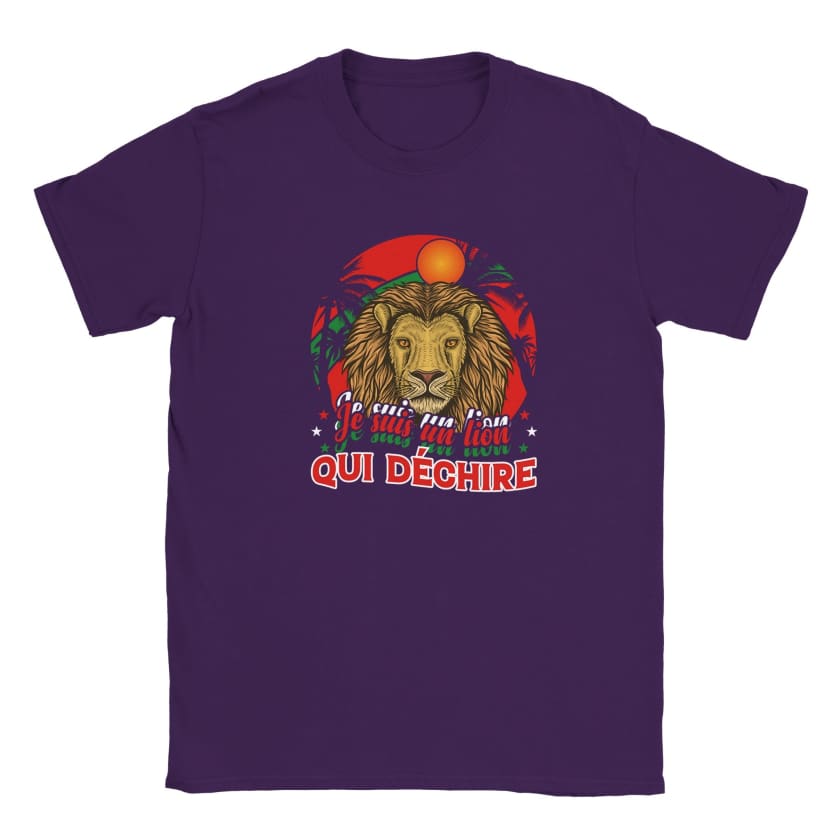 T-shirt Lion qui déchire enfant unisexe