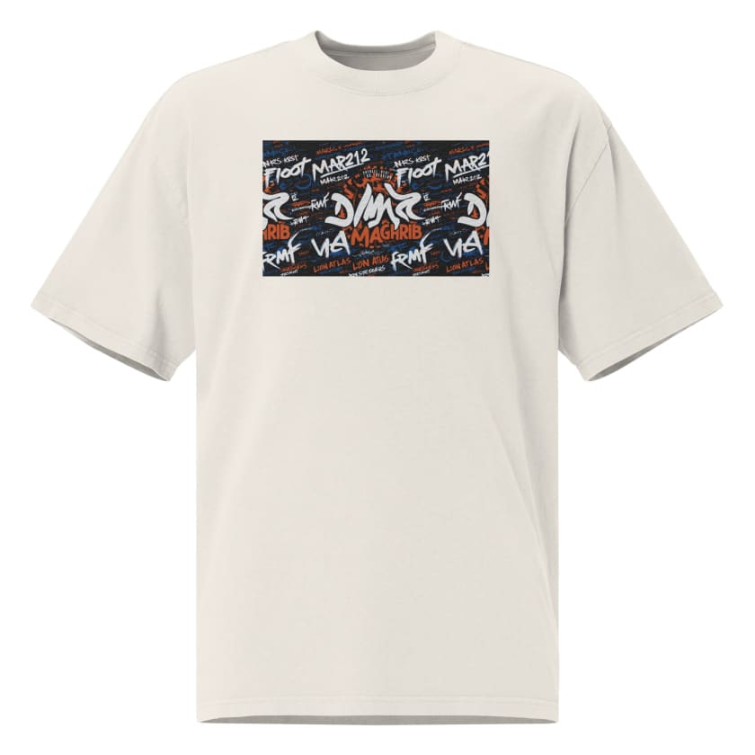 T-shirt Maghrib Graffiti oversize Brodé