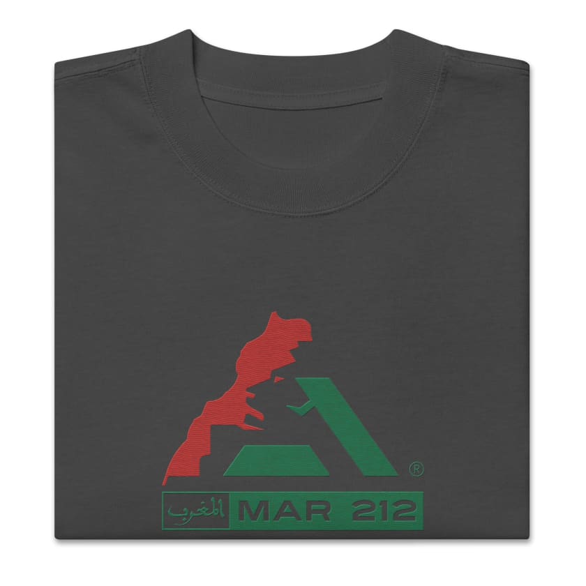 T-shirt MAR 212 Almaghrib Brodé oversize délavé