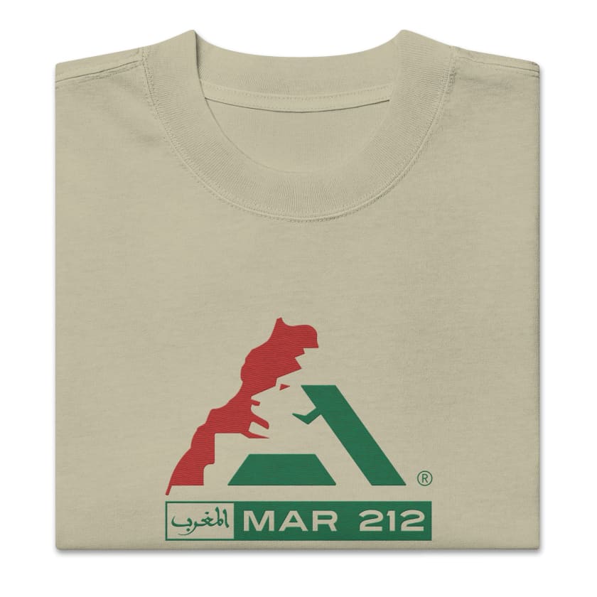 T-shirt MAR 212 Almaghrib Brodé oversize délavé