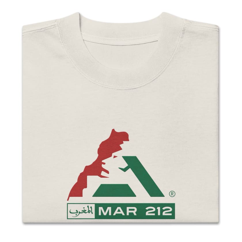 T-shirt MAR 212 Almaghrib Brodé oversize délavé