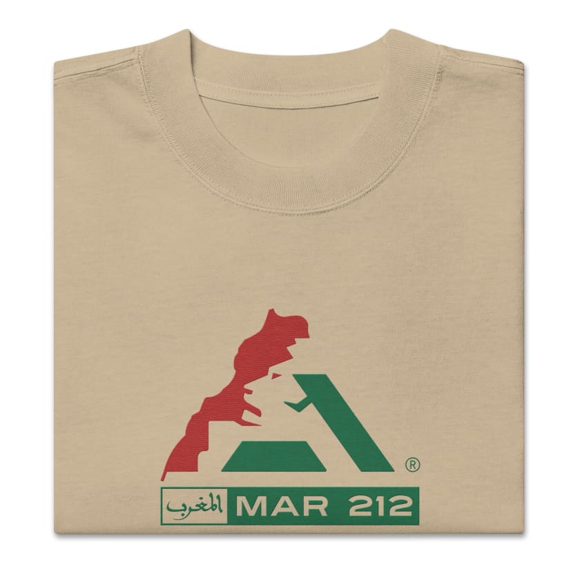 T-shirt MAR 212 Almaghrib Brodé oversize délavé