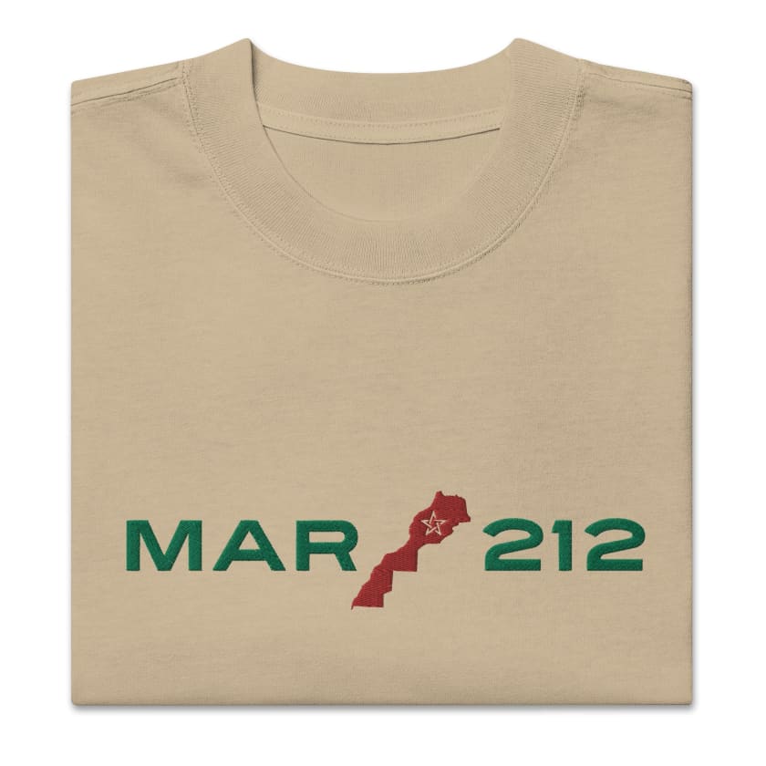 T-shirt MAR212 carte Maroc complète brodé oversize