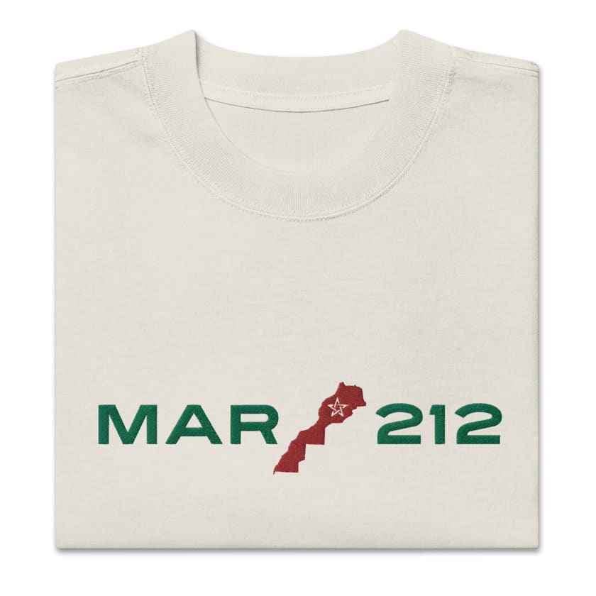 T-shirt MAR212 carte Maroc complète brodé oversize