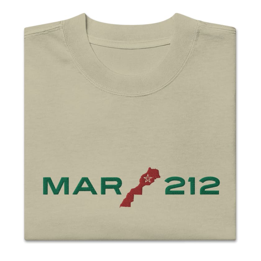 T-shirt MAR212 carte Maroc complète brodé oversize