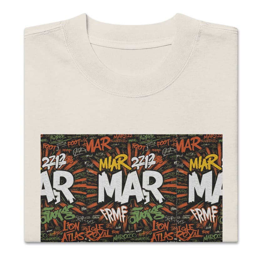 T-shirt MAR212 Graffiti oversize brodé