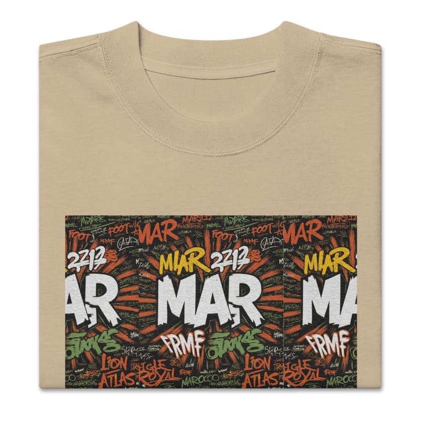 T-shirt MAR212 Graffiti oversize brodé