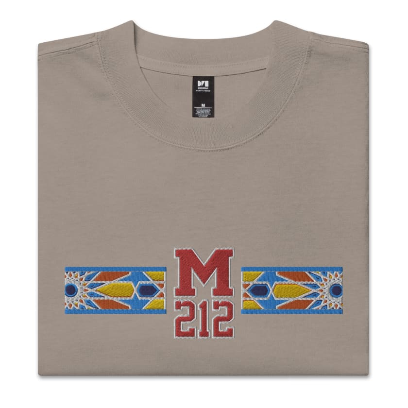 T-shirt Maroc 212 oversize délavé Motif zellige Marocain