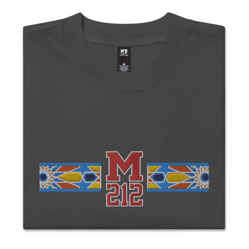 T-shirt Maroc 212 oversize délavé Motif zellige Marocain